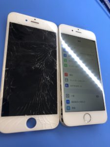 iphone6ガラス割れ修理後