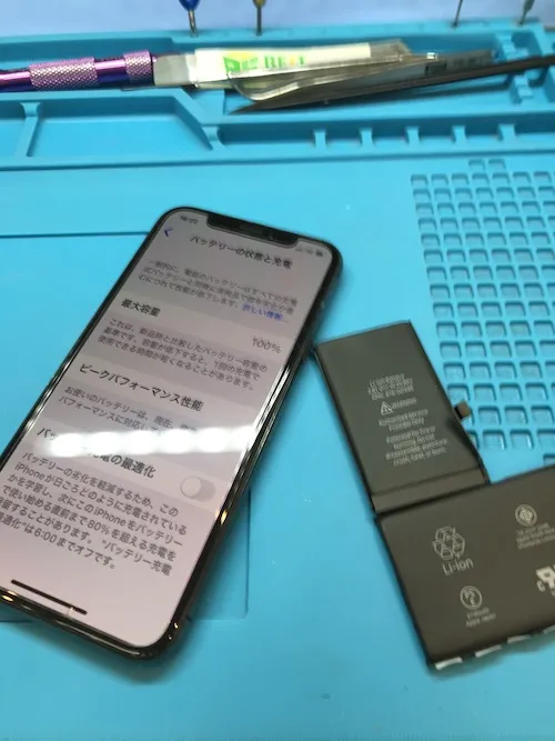 iPhoneXバッテリー交換