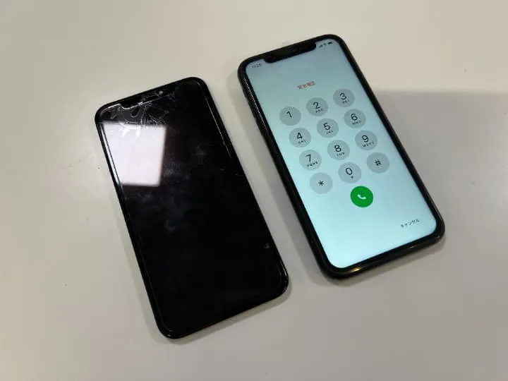 iPhoneXR 画面割れ 画面光らない 画面交換 即日対応