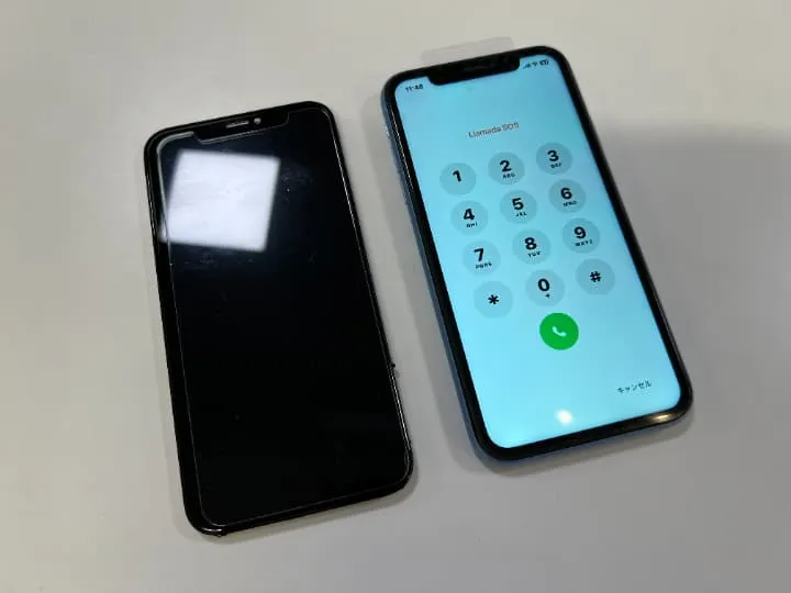 iPhone,iPhoneXR,画面に線,黒い,液晶割れ,画面交換,古い機種も,即日修理