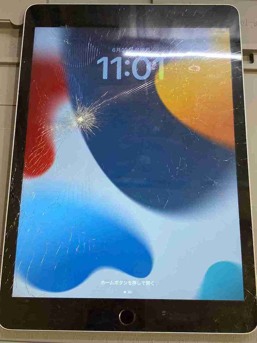 ガラス割れiPad９
