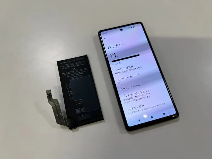 Google Pixel,Pixel6a,バッテリー,減りが早い,バッテリーの交換をおすすめします,交換表示,バッテリー交換,対応可能