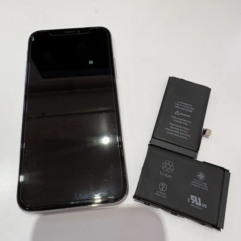 iPhoneXのバッテリー交換