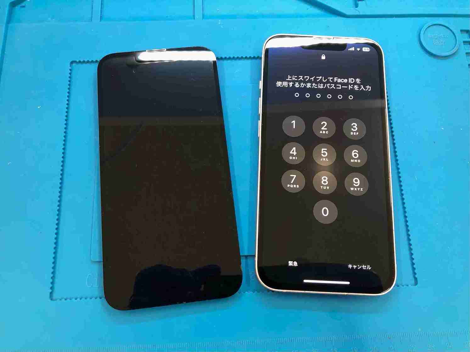 修理完了して画面が映るようになったiPhone13