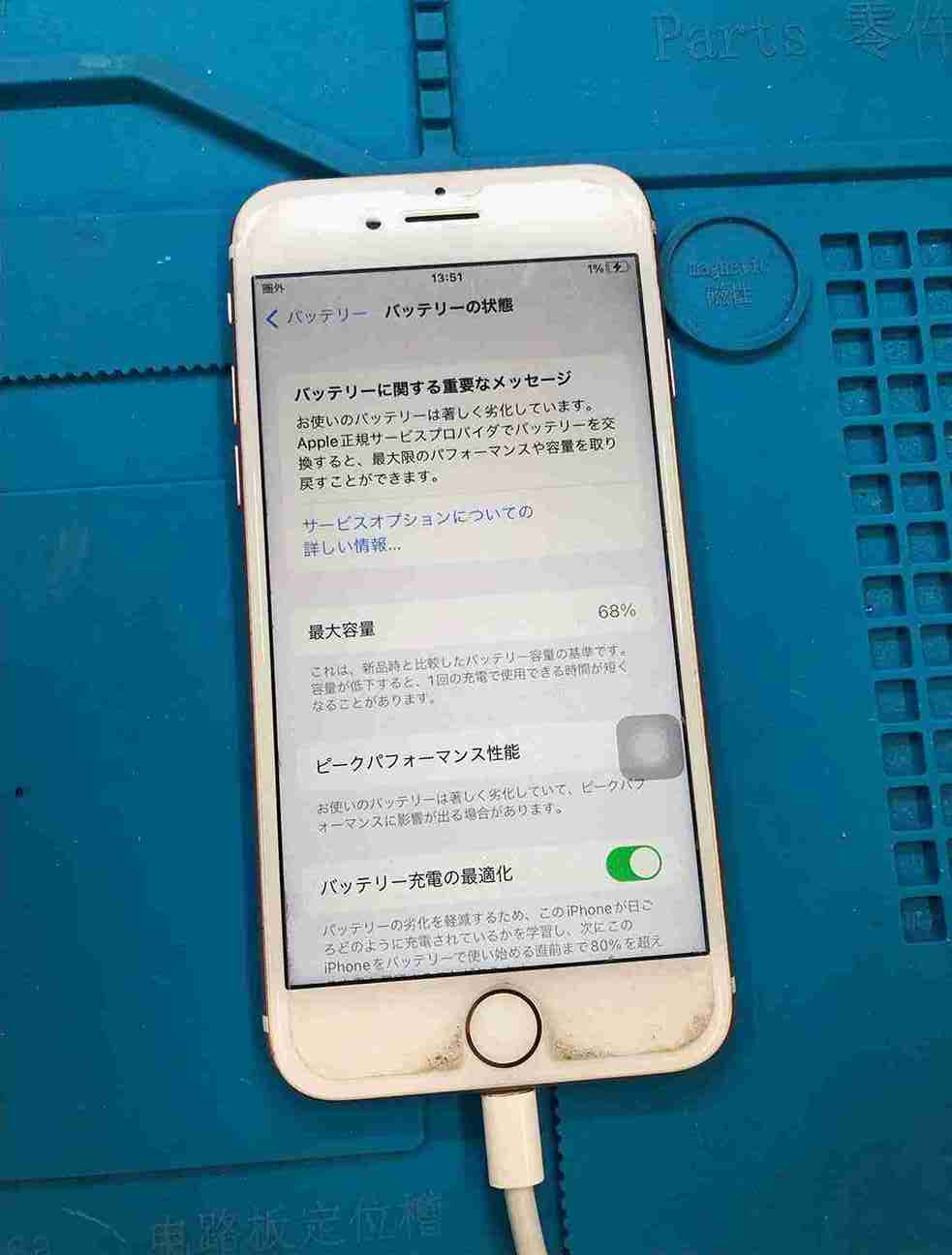 最大容量６８％