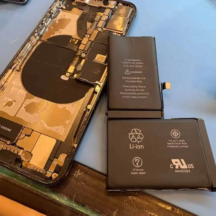 iphoneXバッテリー交換