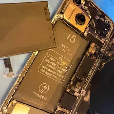 iPhone15バッテリー交換