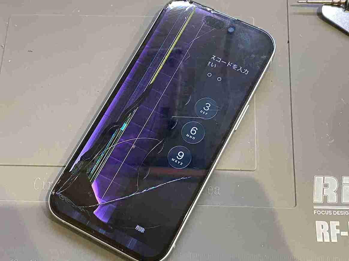 iPhone15Plus 画面修理 大阪市北区 スマートクリア