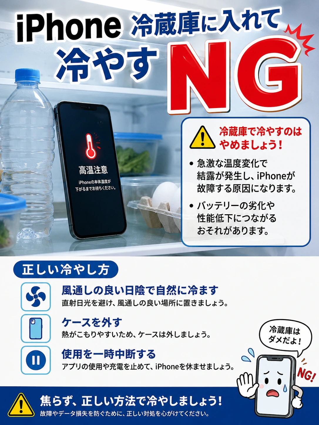 iPhone高温注意 スマートクリア札幌駅アピア店