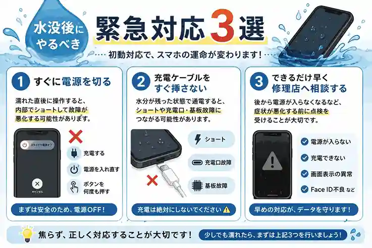 水没後にやるべき緊急対応3選