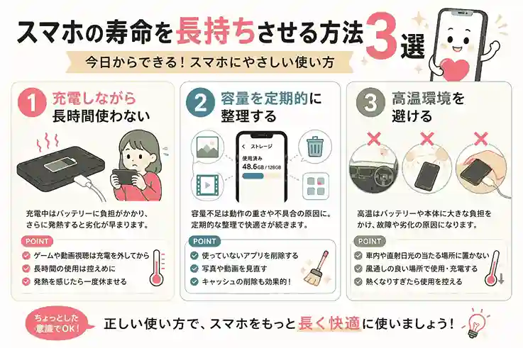 スマホで意外とやりがちなNG行動3選
