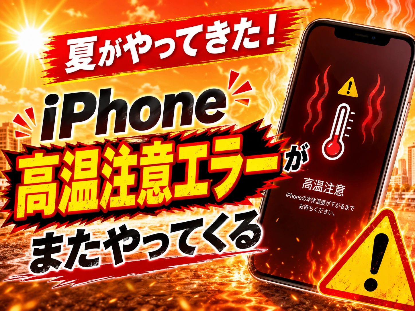 また夏がやってきた！iPhone高温エラーが出た時にやってはいけない行動3選｜札幌駅でiPhone修理ならスマートクリア札幌駅アピア店