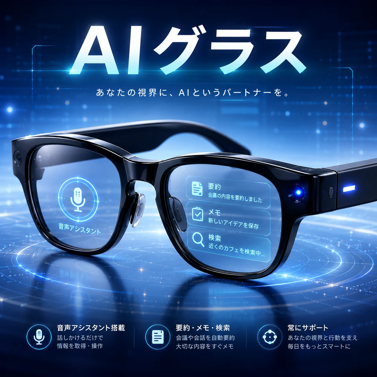 AIグラス・ARグラス・オーディオグラスの違いを解説するスマートクリアイオン札幌西岡店のブログ画像