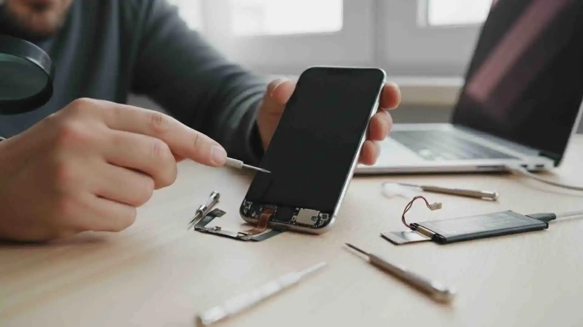自分でiPhoneを分解する作業