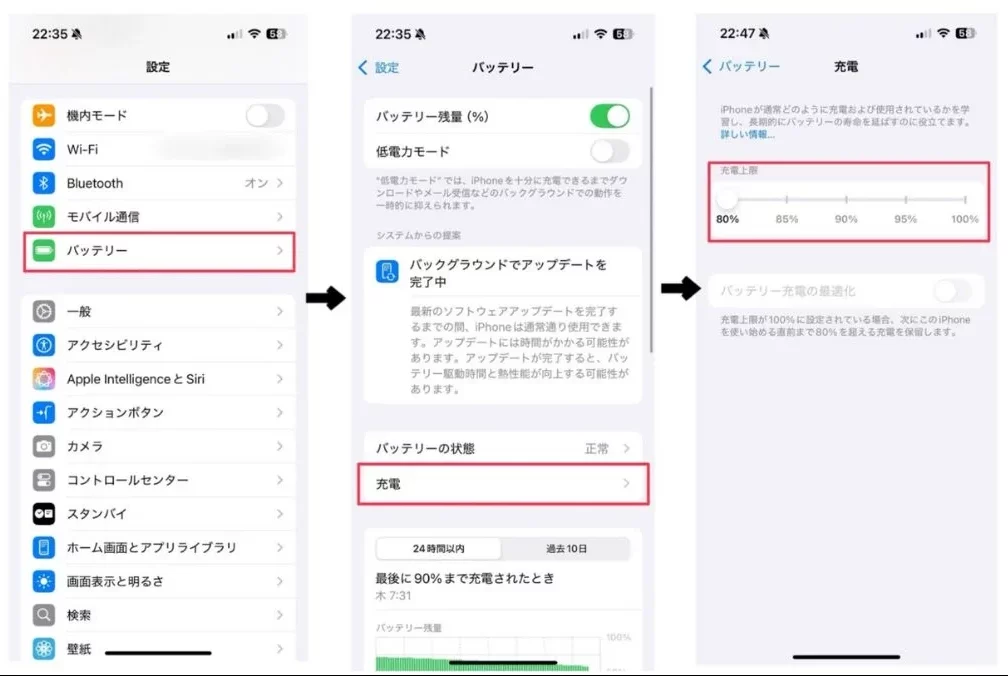 80%制限設定方法についての説明画像 スマートクリア札幌駅アピア店
